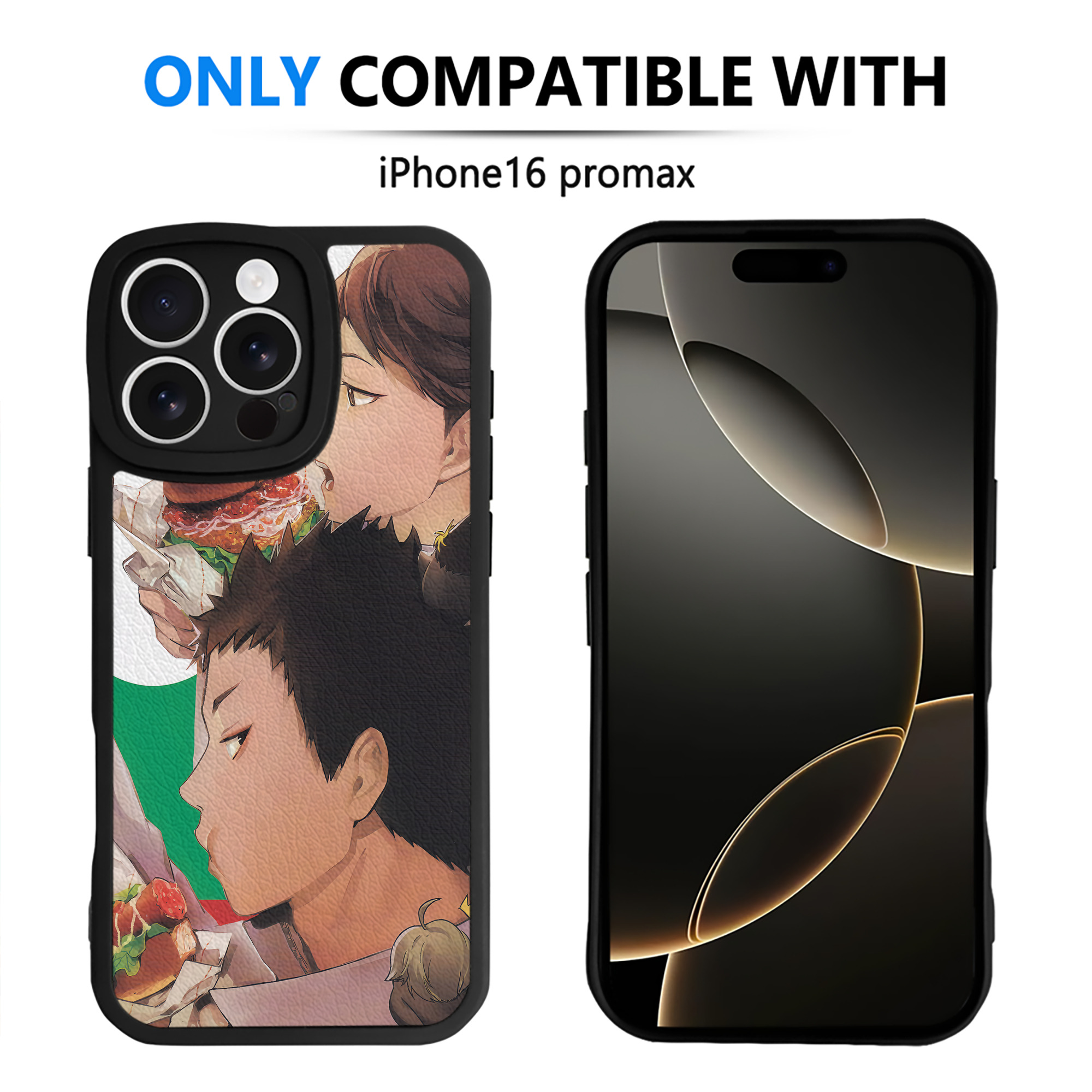 （画像用） ハイキュー!! Haikyu!! 【iPhone 16シリーズ対応】シリコンスマホケース（レザー調） 材質：シリコン